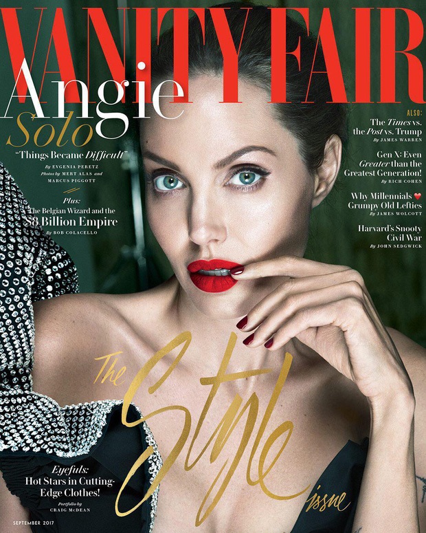
Angelina Jolie gave an interview to Vanity Fair, August 2017 issue.
