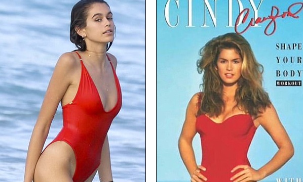 Con gái Cindy Crawford càng lớn càng giống mẹ - 2
Kaia càng lớn càng giống mẹ và khi cô gái 16 tuổi mặc trang phục áo tắm đỏ, nhiều người nhớ tới bức ảnh bìa báo mà Cindy từng chụp cách đây 20 năm