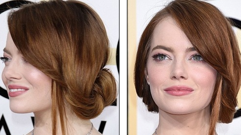 Những kiểu trang điểm - làm đẹp ấn tượng nhất trên thảm đỏ Quả Cầu Vàng - 11
Emma Stone điệu đà như công chúa với mái tóc bồng bềnh nữ tính
