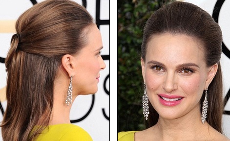 Những kiểu trang điểm - làm đẹp ấn tượng nhất trên thảm đỏ Quả Cầu Vàng - 13
Natalie Portman với kiểu tóc đơn giản mà vẫn hiệu quả.
