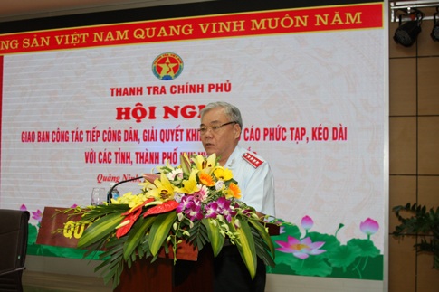 Tổng Thanh tra Chính phủ Phan Văn Sáu phát biểu tại hội nghị (Ảnh: TTCP).