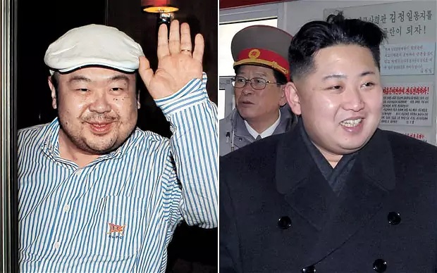 
Nhà lãnh đạo Triều Tiên Kim Jong-un (phải) và người anh trai cùng cha khác mẹ Kim Jong-nam. (Ảnh: Getty)
