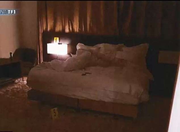 
The scene of the room where Kim Kardashian was attacked and held by robbers.
