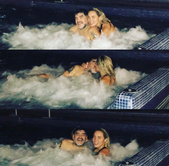 Maradona kỷ niệm 3 năm ngày đính hôn với bồ trẻ