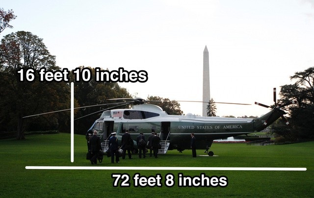 “Phòng bầu dục trên không trung” của Tổng thống Mỹ - 2
Marine One cao 5,1m và dài 24m. Nó có thể đạt vận tốc trên 240km/h và vẫn có thể bay nếu 1 trong 3 động cơ ngừng hoạt động. Marine One được bọc thép, được trang bị các hệ thống chống tên lửa, cảnh báo sớm tên lửa. (Ảnh: Nhà Trắng)