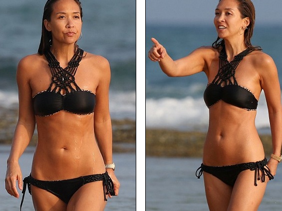 MC hoa hậu thế giới nuột nà với áo tắm hai mảnh - 9
Myleene Klass từ chối tiết lộ sâu hơn về chuyện tình cảm của mình