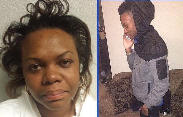 Thủ phạm Angelique Chase (trái) đã bắn chết con trai mình vì cậu chửi tục trong lúc chơi game