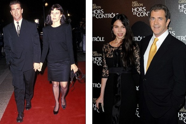 
Mel và vợ cũ Robyn Moore (ảnh trái) đã có với nhau 7 mặt con trong đó con lớn nhất 36 tuổi. Ngoài ra ông còn có với bạn gái Oksana Grigorieva (phải) 1 con gái năm nay 6 tuổi.
