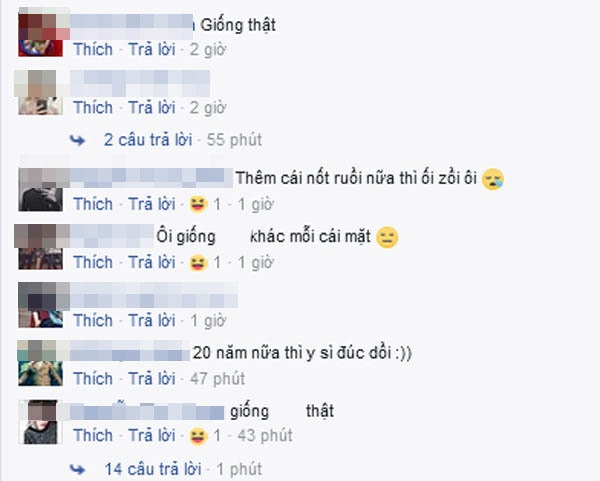 Cô gái nổi tiếng vì quá giống mẹ chồng phim "Sống chung với mẹ chồng" - 2
Nhiều người thể hiện sự thích thú với bức ảnh của Huyền Phương