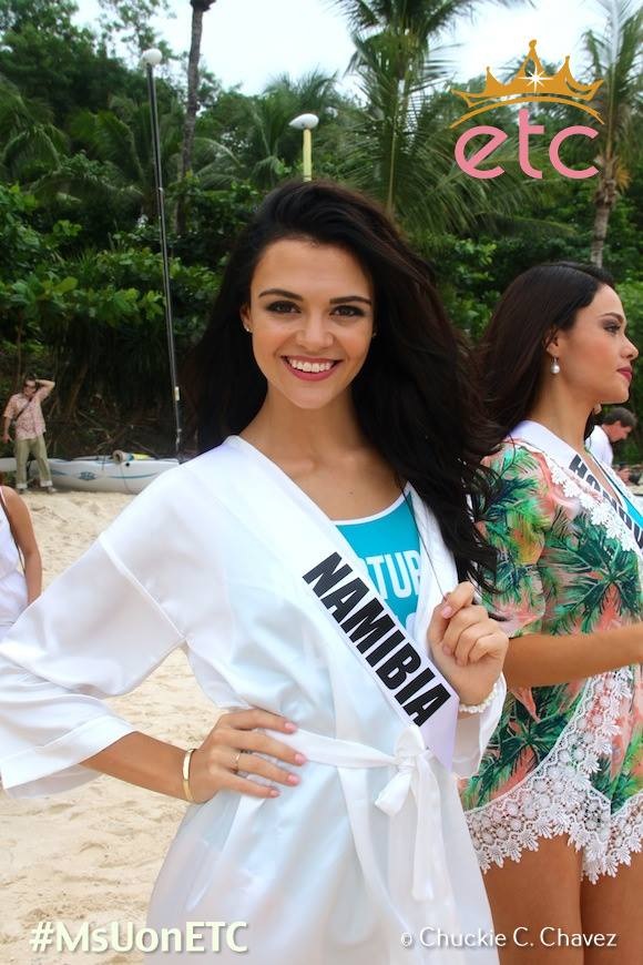 Xem Lệ Hằng trình diễn thời trang tại Hoa hậu hoàn vũ 2016 - 16
Hoa hậu Namibia với nụ cười tỏa nắng.