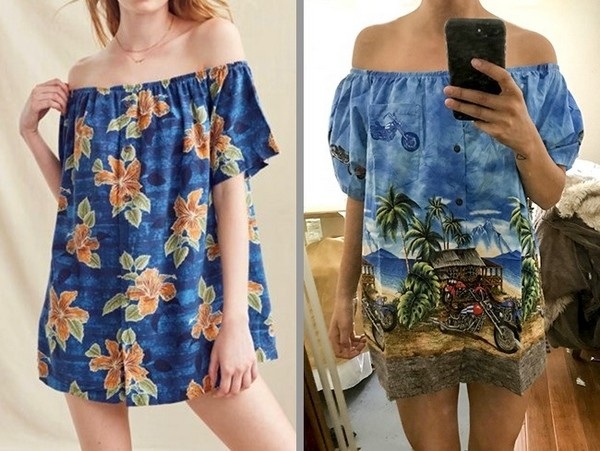“Chết cười” chùm ảnh về những “thảm họa” khi mua hàng trực tuyến - 3 Kiểu áo thì giống, nhưng hoạ tiết trên đó thì...