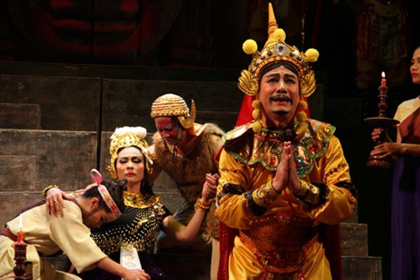Quốc Chiêm- Lâm Bằng tái hợp trong vở Nàng Sita năm 2012, nhân kỷ niệm 60 năm ngày thành lập Nhà hát chèo Hà Nội.