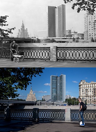 Vẻ đẹp từ quá khứ tới hiện tại của “trái tim” nước Nga - 12 Khu vực Taras Shevchenko năm 1968 (trên) và năm 2017.