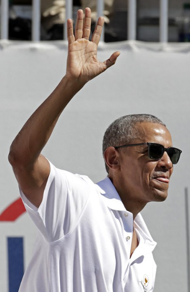 3 cựu Tổng thống Mỹ hội ngộ trên sân golf - 8 Cựu Tổng thống Barack Obama từng giữ chức Chủ tịch Danh dự của Presidents Cup khi ông còn đương chức. (Ảnh: AFP)