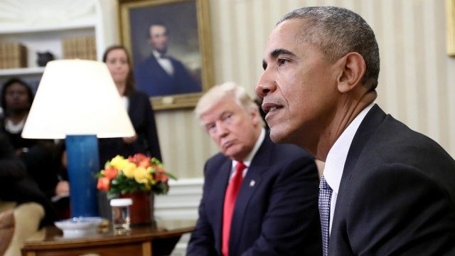 Ông Trump giữ lại 50 quan chức thời chính quyền Obama - 1 Tổng thống Barack Obama và Tổng thống đắc cử Donald Trump (Ảnh: Getty)
