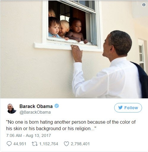 Quyền lực mềm của ông Obama sau khi giã từ "ghế nóng" - 2 Chia sẻ của ông Obama nhận được sự yêu thích kỷ lục (Ảnh: Barack Obama/Twitter)