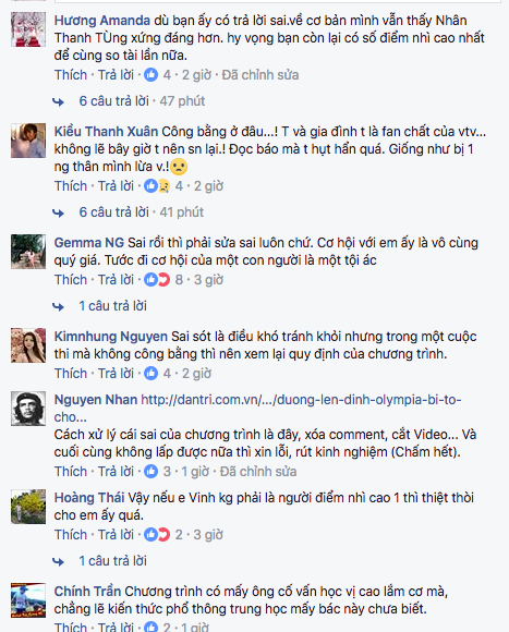 Tranh cãi về "Đường lên đỉnh Olympia nhận sai nhưng giữ nguyên kết quả" - 2 Tranh cãi về "Đường lên đỉnh Olympia nhận sai nhưng giữ nguyên kết quả" - 2