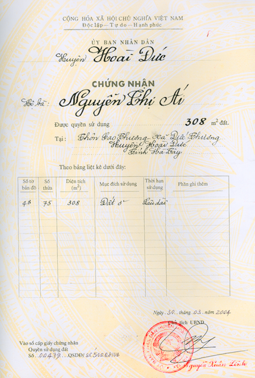 Chủ sở hữu của những cuốn sổ đỏ “ma” được Chủ tịch huyện Hoài Đức ký cấp là ai? - 1 Chủ sở hữu của những cuốn sổ đỏ “ma” được Chủ tịch huyện Hoài Đức ký cấp là ai? - 1