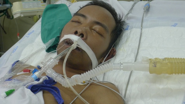 Anh Trần Quang Trung bị sốc nhiễm khuẩn đã mãi mãi ra đi - 2 Anh không còn nữa nhưng số nợ để lại cho vợ con lên đến hơn 400 triệu đồng.