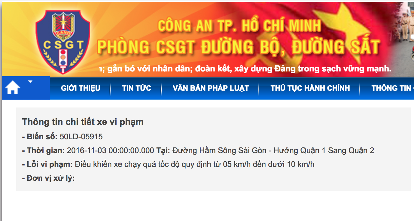 Người dân TPHCM đã có thể kiểm tra xe bị phạt nguội trên Internet - 1 Người dân TPHCM đã có thể kiểm tra xe bị phạt nguội trên Internet - 1