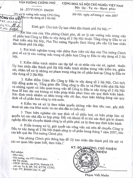Vụ cổ phần hóa HACINCO: Sai phạm đã được chỉ rõ sao vẫn "cố đấm ăn xôi"? - 3
Phó Thủ tướng từng yêu cầu xử lý trách nhiệm hàng loạt cá nhân, tập thể liên quan vụ cổ phần hóa Công ty HACINCO.