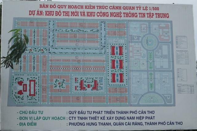 Bản đồ quy hoạch kiến trúc cảnh quan khu đô thị mới và khu công nghệ thông tin tập trung