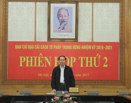 Chủ tịch nước Trần Đại Quang phát biểu tại phiên họp. Ảnh: VGP/Nguyễn Hoàng