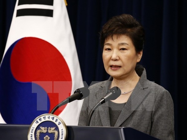 Tổng thống Park đồng ý trả lời thẩm vấn của tổ công tố độc lập - 1 Bà Park Geun-hye. (Ảnh: AFP/TTXVN)