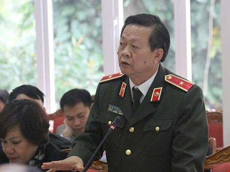 Tung lực lượng chặn thực phẩm bẩn từ Trung Quốc - 1 Thiếu tướng Nguyễn Ngọc Thế, Cục trưởng Cục An ninh kinh tế nông thôn (Bộ Công an), phát biểu tại hội nghị. Ảnh: Đ.TRUNG