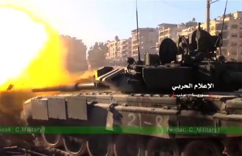 Tăng T-90K tham chiến tại Aleppo, Syria.