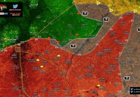 Thổ chĩa mũi nhọn diệt người Kurd, quân Assad phá vòng vây - 1 Chiến trường phía Đông thành phố Aleppo tính đến ngày 27/2
