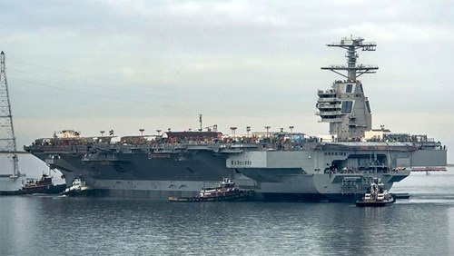 Đại dương - Nơi diễn ra sự đối đầu giữa các cường quốc - 1 Tàu sân bay USS Gerald R.Ford trị giá 13 tỷ USD của Mỹ. Ảnh: Huntington Ingalls Industries