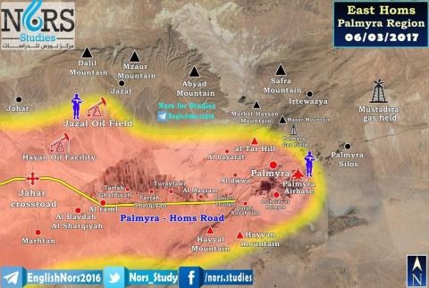 Syria đánh loang rộng, tạo vùng đệm giữ Palmyra - 1 Quân đội Syria mở rộng vùng đệm tại Palmyra
