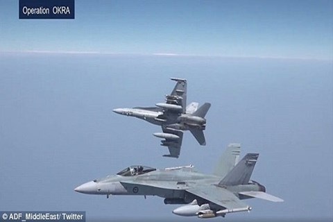 Chiến đấu cơ Australia xóa sổ nhà máy sản xuất bom của IS - 1 Máy bay chiến đấu F/A-18A Hornet của Australia