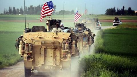 Xe tăng và xe thiết giáp Mỹ hiện diện trong lãnh thổ của người Kurd