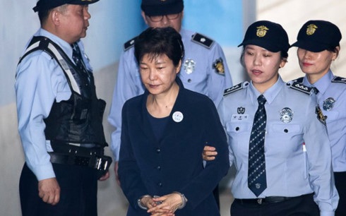 Cựu Tổng thống Hàn Quốc Park Geun-hye trong một lần hầu tòa. (Ảnh: Getty)
