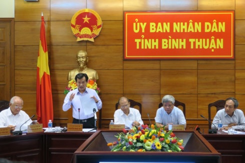 Việc nhận chìm bùn, cát ở biển Vĩnh Tân được thực hiện như thế nào? - 1 Chủ tịch UBND tỉnh Bình Thuận nói cần thực hiện công tác hậu kiểm sau nhấn chìm.