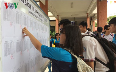 Thí sinh tham dự kỳ thi THPT Quốc gia năm 2017 tại TP HCM.