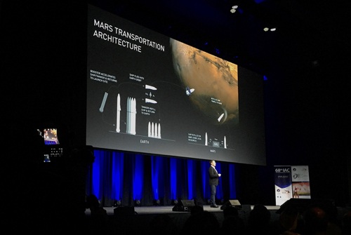 Sắp đến thời "đi mây về gió" - 1
Tỉ phú Elon Musk công bố tham vọng phát triển loại tên lửa giúp con người đi lại siêu nhanh trên trái đất tại một sự kiện ở Úc vào tháng rồi Ảnh: REUTERS