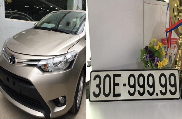 Bốc được biển "ngũ quý", Toyota Vios bán gấp 3 lần giá mua - 1
Theo một nguồn tin, chiếc Toyota Vios biển số 30E-999.99 đã được bán với số tiền lên tới 1,6 tỷ đồng