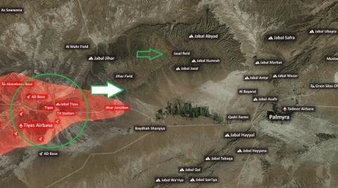 Kịch bản Deir Ezzor thất thủ như Palmyra - 2 Hướng tiến quân của quân đội Syria ở Palmyra.