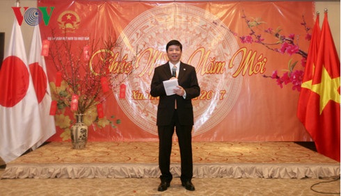 Tết cộng đồng của người Việt Nam tại Nhật Bản - 2 Đại sứ Nguyễn Quốc Cường chúc Tết cộng đồng người Việt tại Nhật Bản.