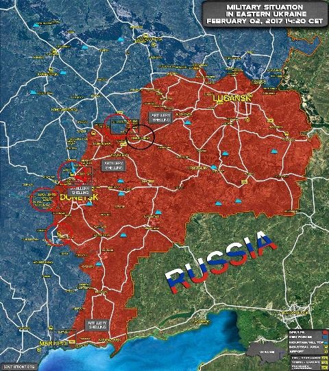 Vì sao quân đội Ukraine không thể đánh lớn vào Donbass? - 2
Bản đồ bố trí quân Ukraine và khu vực tấn công hỏa lực trên giới tuyến với Donetsk