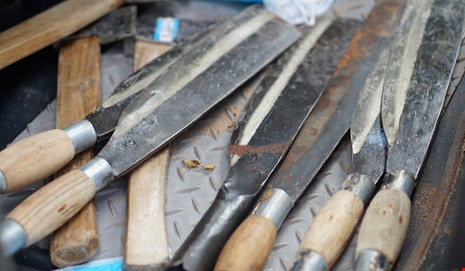 
Hung khí cơ quan công an thu giữ. Ảnh: Vũ Hội
