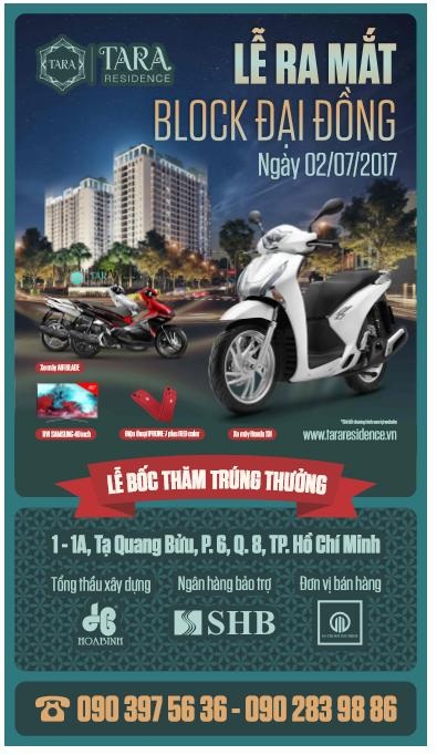 Mua nhà Tara nhận ngay khuyến mại khủng - 1 Khách hàng có cơ hội trúng những giải thưởng cực kì hấp dẫn vào này 2/7 tới.