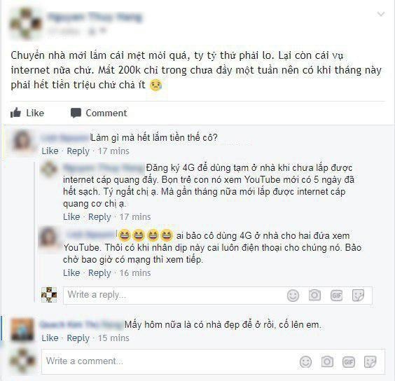 Khách hàng tá hoả vì cước Internet khi dùng 4G thay thế cáp quang - 1