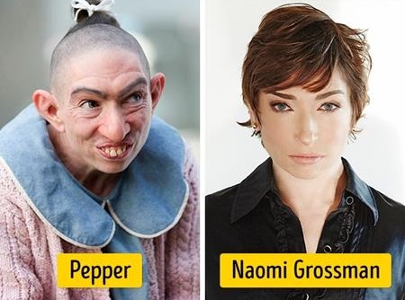 Sau vai diễn xuất thần Pepper trong bộ phim “American horror story”, tên tuổi của Naomi Grossman vẫn không được nhiều khán giả biết đến vì đơn giản là chẳng ai có thể nhận ra được diện mạo ngoài đời của nữ diễn viên này