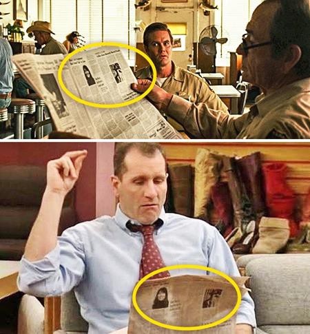 Bộ phim “No county for old men” được ra mắt từ năm 2007 còn series “Married with children” đã công chiếu từ năm 1987. Bấp chấp khoảng cách 40 năm, hai bộ phim này vẫn sử dụng chung một tờ báo và khiến cho không ít khán giả bối rối.