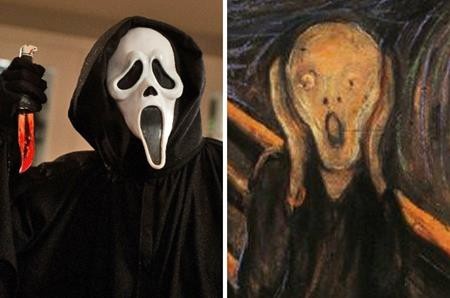 Bộ phim kinh dị nổi tiếng “Scream” lấy tên theo bức tranh “The scream” lừng danh của Edward Munch. Và thậm chí, chiếc mặt nạ kẻ sát nhân đeo cũng được mô phỏng theo đúng nhân vật trong bức họa này.