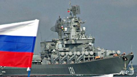 
 Chiến hạm của Nga tại biển Đen.
